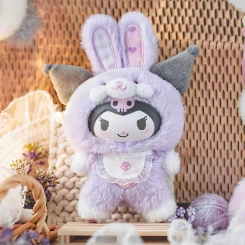 Autêntico sanrio elf coelho v3 caixa cega terceira geração vinil bebê bonito kuromi artesanal boneca decoração caixa surpresa presente da menina