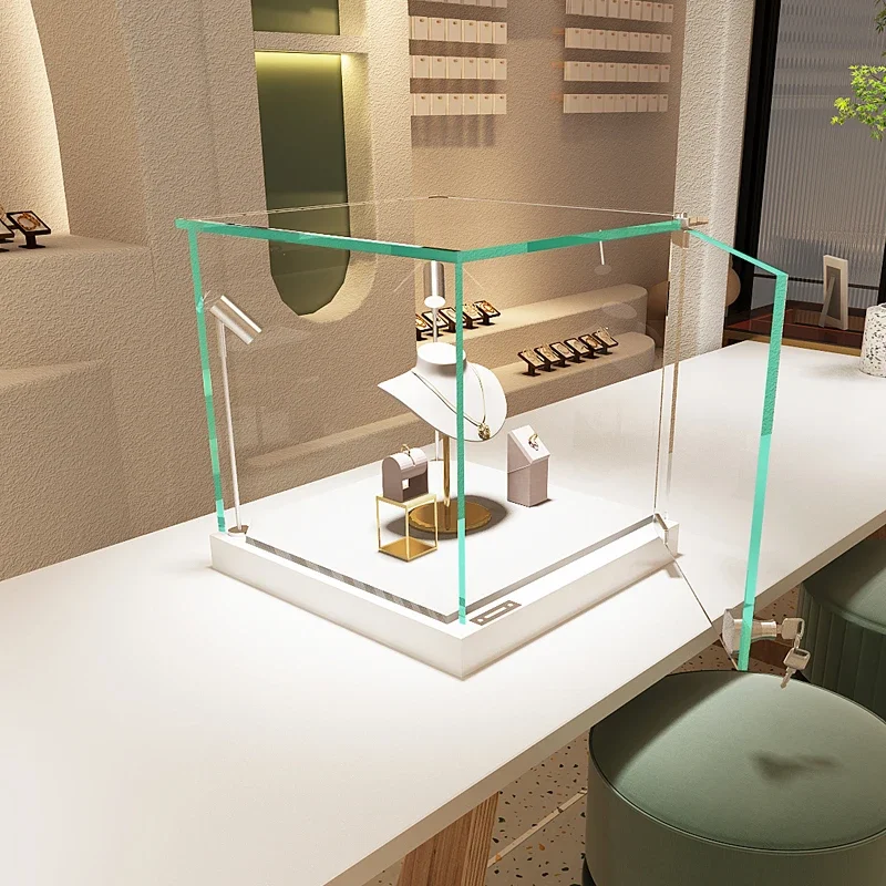Vitrina de Joyería Antigua de Colección, Diseño Multicapa, Vitrina Transparente para Exhibición de Figuras, Accesorios para el Hogar
