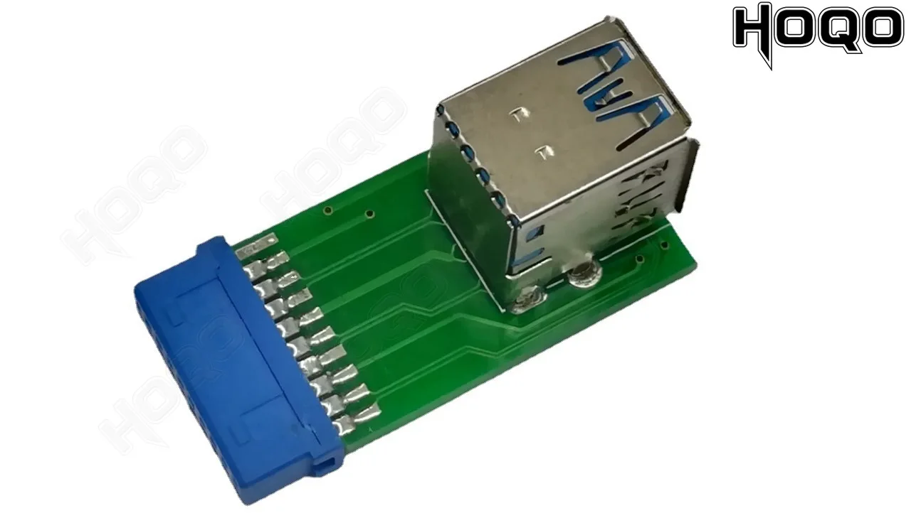 PC Internal USB 3.0A Female 19Pin to USB 3.0 female Adapter 20-pin Motherboard Plug to USB3.0 Female Port