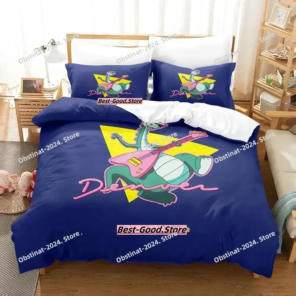 Denver the Last Dinosaur Jeremy 3D Printing Comforter Bedding Set,Duvet Cover Bed Set Quilt Cover Pillowcase,King Queen Size Kid