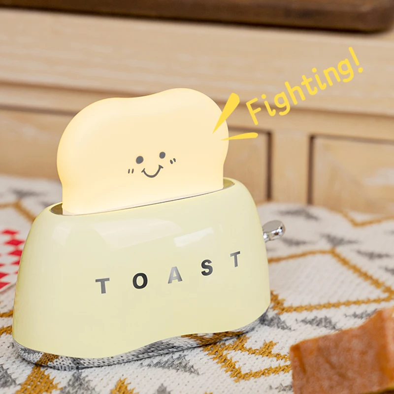 New Toast Night Light Cute little Bread Lamp Breastfeeding portable light with timer is still a great gift for kids and friends
