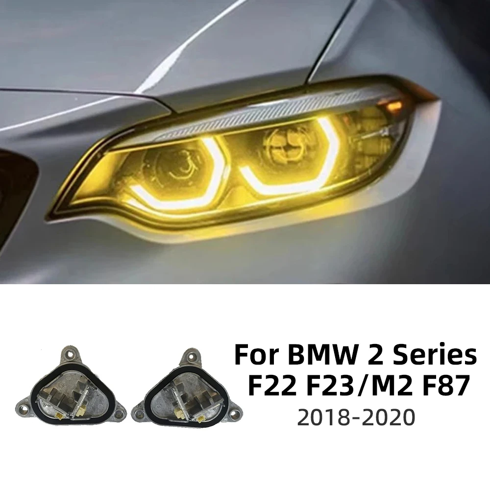 

Светодиодные модули DRL Lemon Yellow Angel Eyes для BMW 2 серии F22 F23 F87 M2 2018-2020 M240i 230i 218i LCI (дневные ходовые огни)