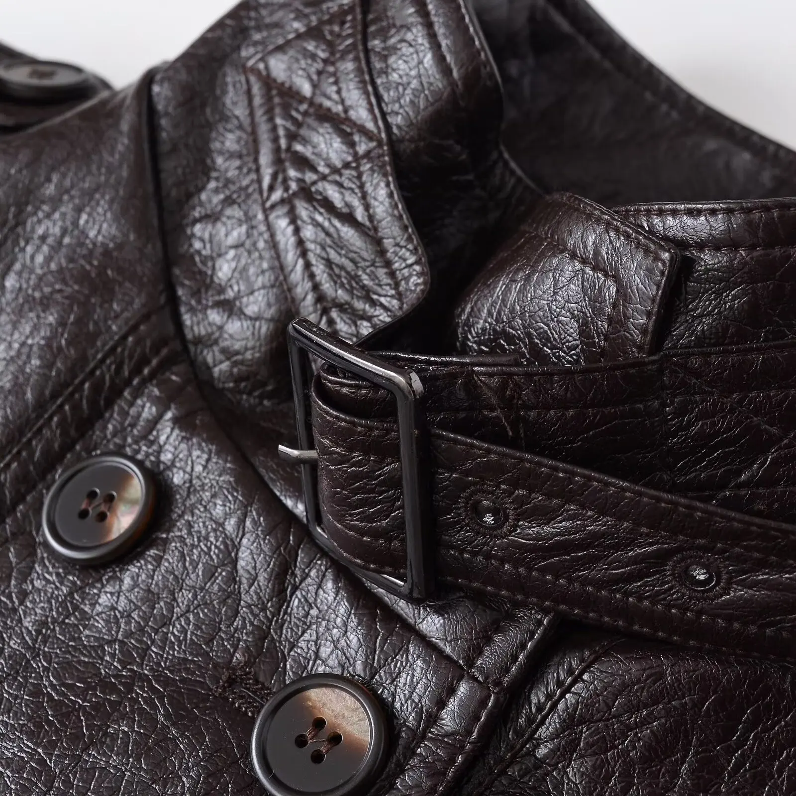 KASLEAD новая женская мотоциклетная одежда из искусственной кожи Jaet, универсальная ветрозащитная длинная вилка с двойной пуговицей, полиэфирное волокно