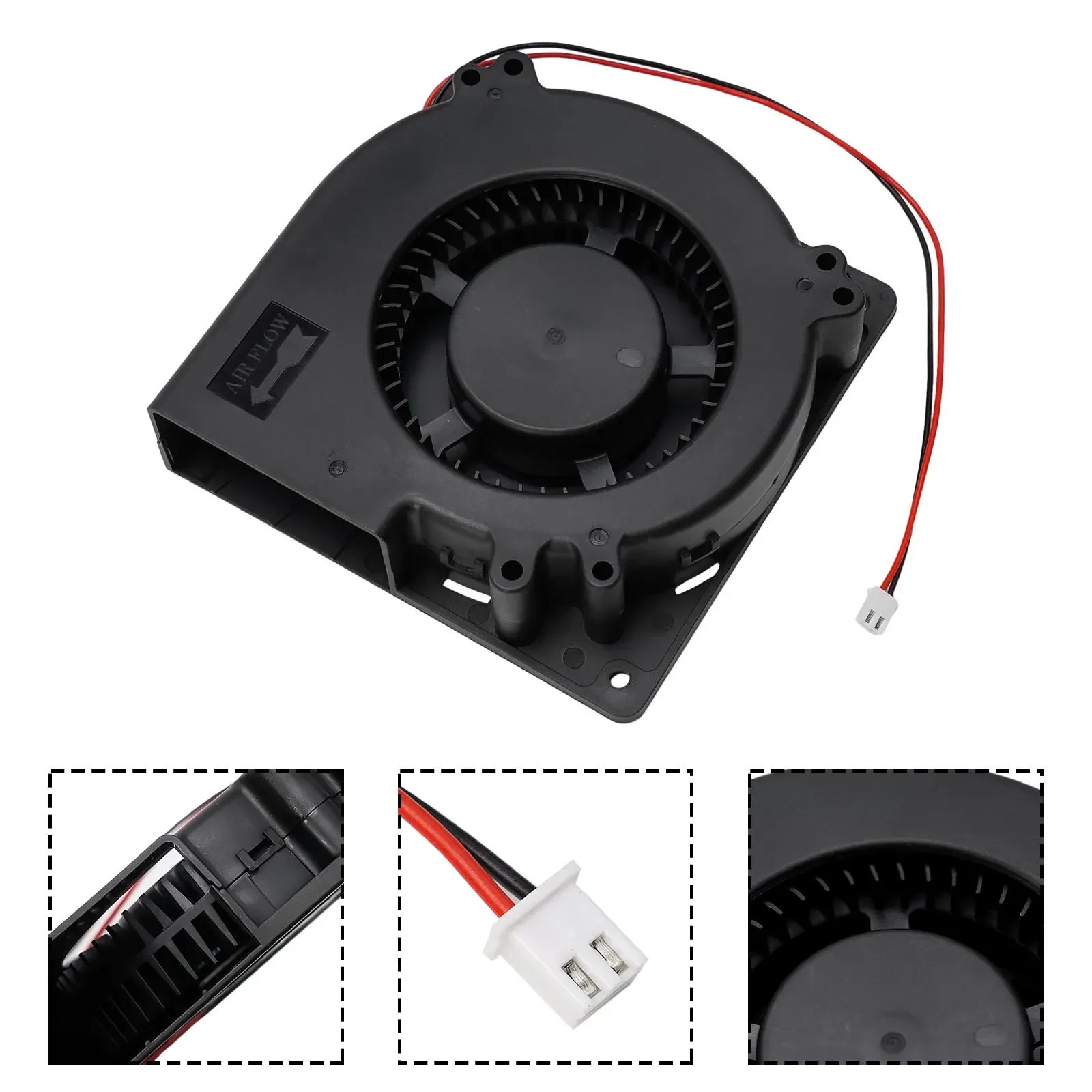 Nuevo ventilador 12032 DC5V12V24V doble bola parrilla Turbo ventilador volumen de aire ventilador centrífugo Turbo DC 5V/12V/24V