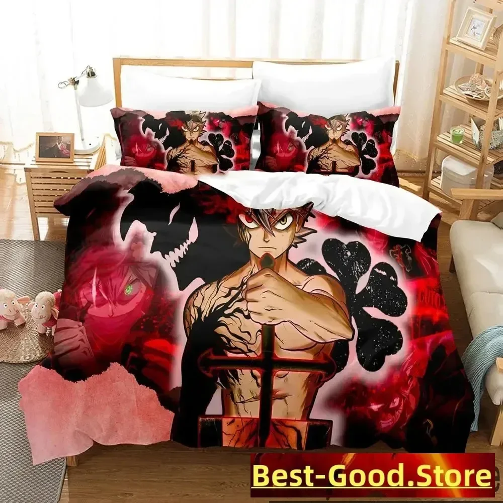 

3D Print Anime Black Clover Bedding Set Boys Girls Twin Queen King Size Duvet Cover Pillowcase Bed boys Adult Home Textileextile
