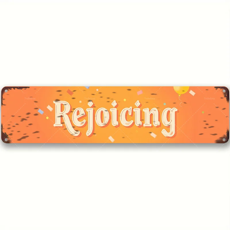 1 قطعة علامة معدنية، 4 × 16 بوصة "علامة معدنية "ريجوك" ريفية مع قصاصات للديكور الخارجي" #2