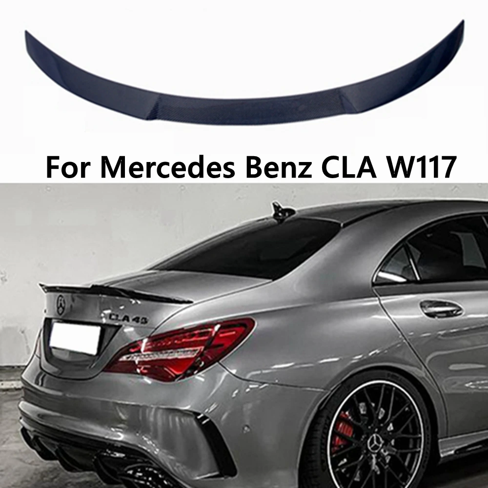 

For Mercedes-Benz CLA W117 C117 CS Style Carbon Fiber Rear Spoiler Trunk Wing 2013-2019 FRP Forged carbon