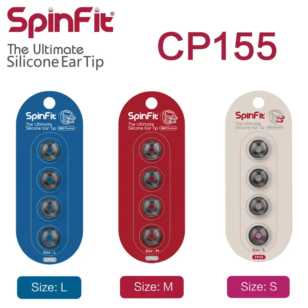 Силиконовые насадки SpinFit CP155 для замены наушников 5,5 мм 5,5 мм для насадки для наушников диаметром 6-7,5 мм, вкладыши для наушников