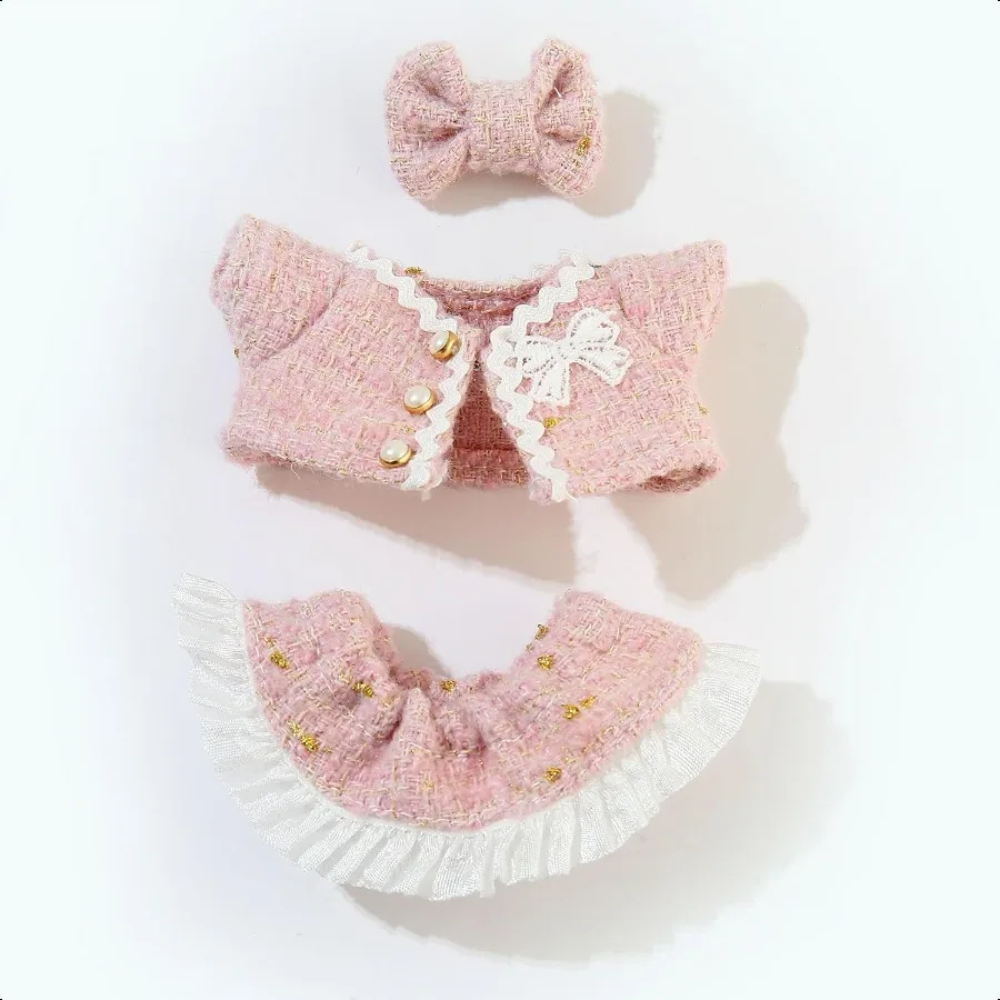 

Pink Doll Clothes Chic Coat and Dr Doll Outfit Cute Feminine Doll Clothing Accories for 6.69Inch Dolls