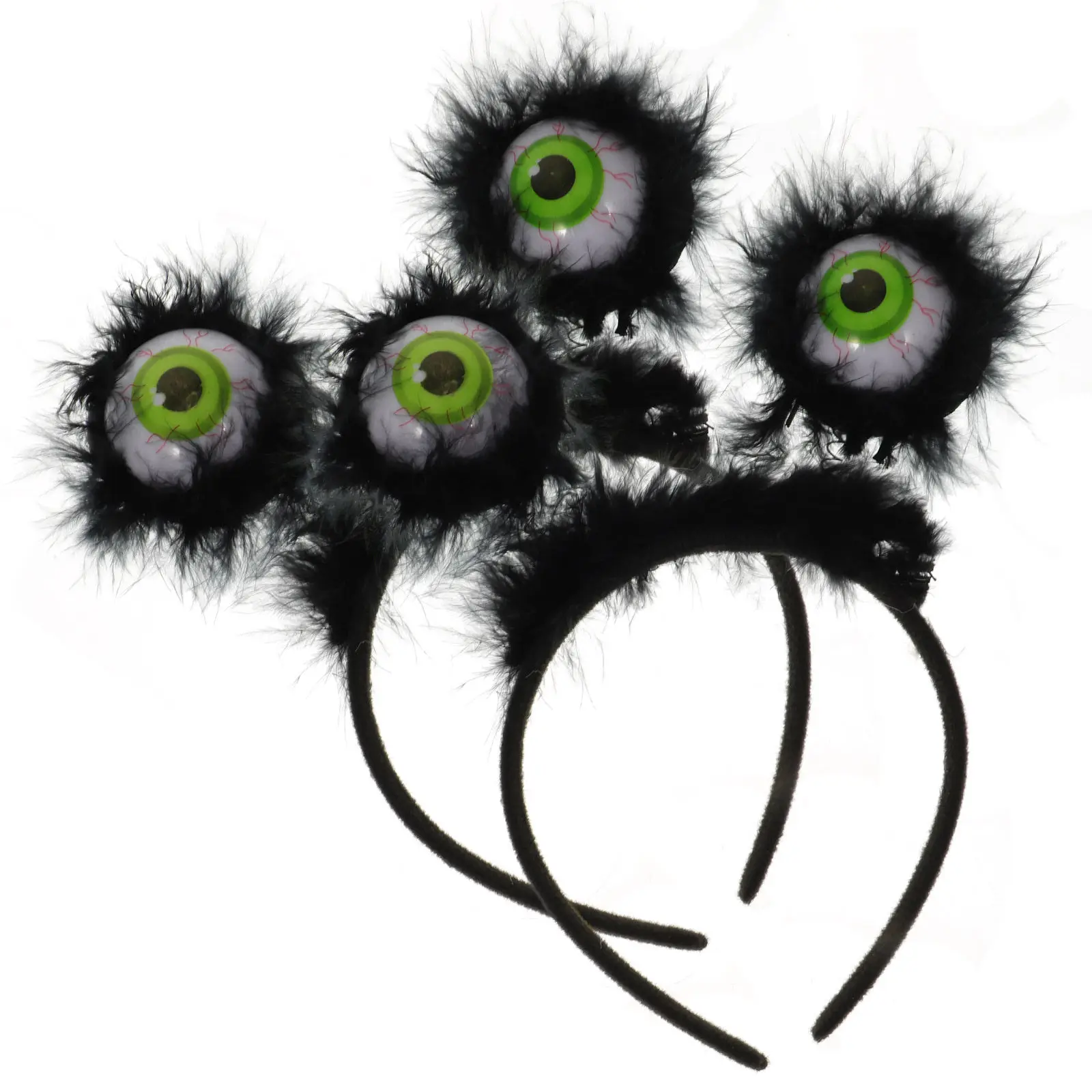 

2pcs Horror Headbands Halloween Eyeballs Headdress Cosplay Party Hair Hoops Glowing Eyeball Decorative Photo Prop Accessory For
