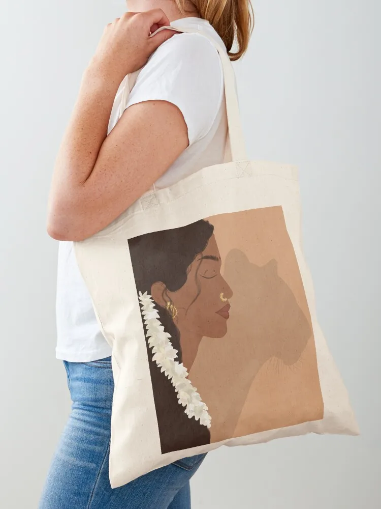 Tamil Woman Tiger Shadow Tote Bag shoping bag shopper bag woman Canvas Tote