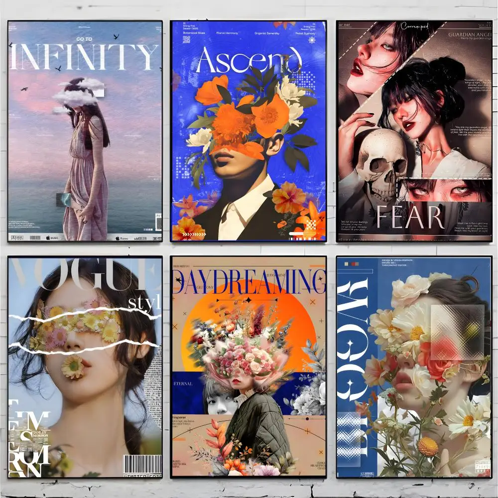 Magazine Floral Flowers Magazine Poster Superior Home Space  Indoor Decorative Art & Home Decor