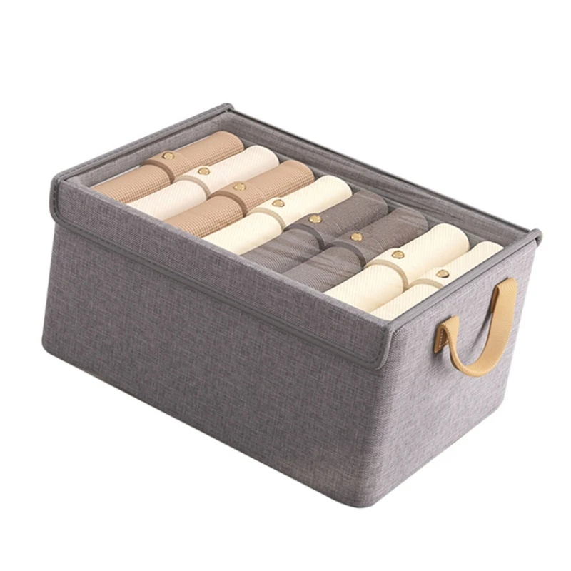 Convenient Foldable Storage Box with Lid Easy To Store Garments Bin