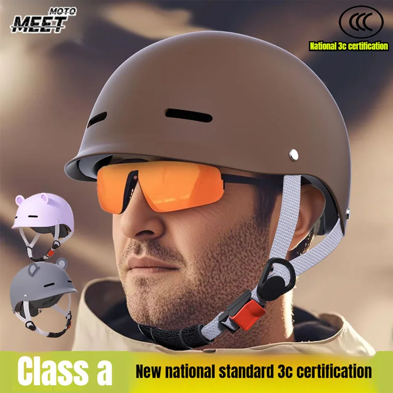 

Мотоциклетный шлем с героями мультфильмов, милый полушлем унисекс, спортивный велосипедный защитный шлем, летняя защита от солнца Шлем Для Мотоцикла