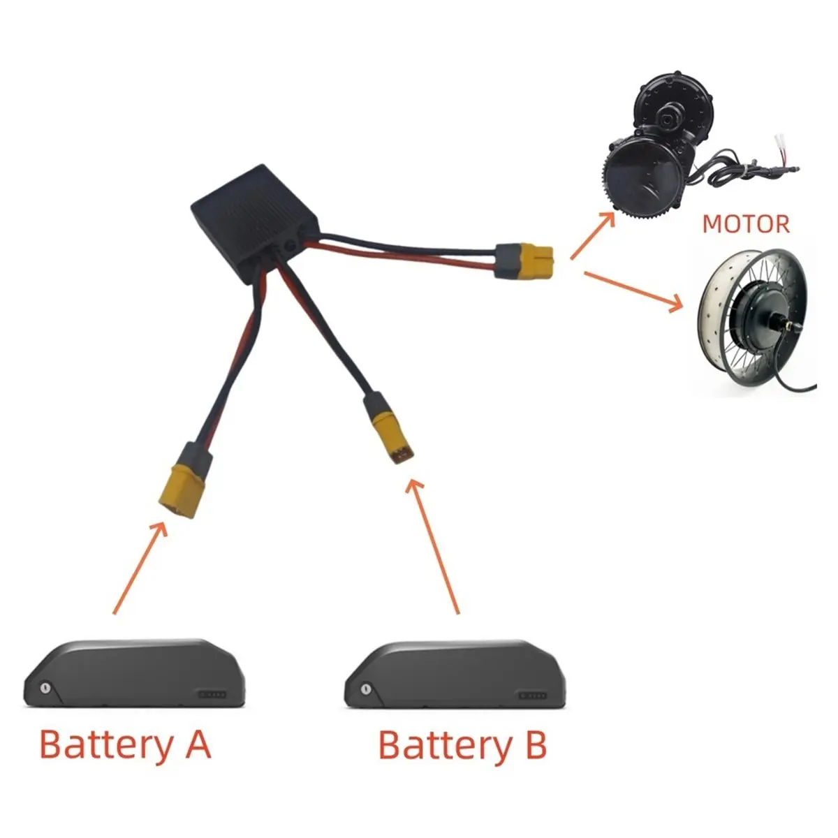 【CYBER MONDAY】Double Battery Discharge Converter for E-Bike Dual Battery Pack Switch Balancer 10-100VDC 40A