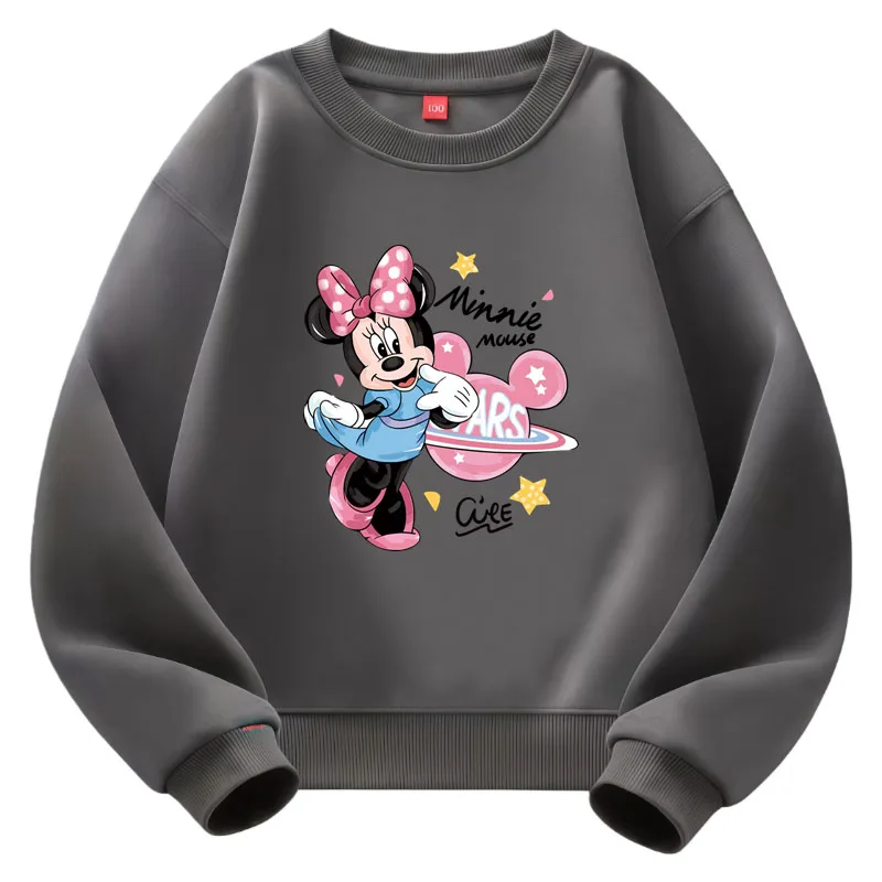 

Disney Minnie Baby Girl Sweatshirt Long Sleeve Tops Cartoon Children Hoodies Pullovers Sweater Girls Clothes Kids Clothes Girls