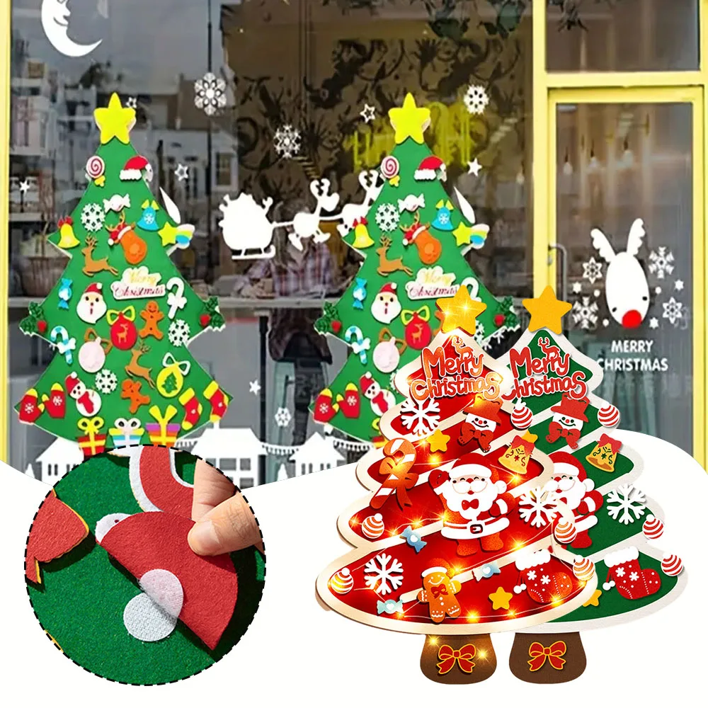 

Multi Patterns Christmas Tree Paste Decoration Personalized Felt Cloth Pasting Crafts For Desk