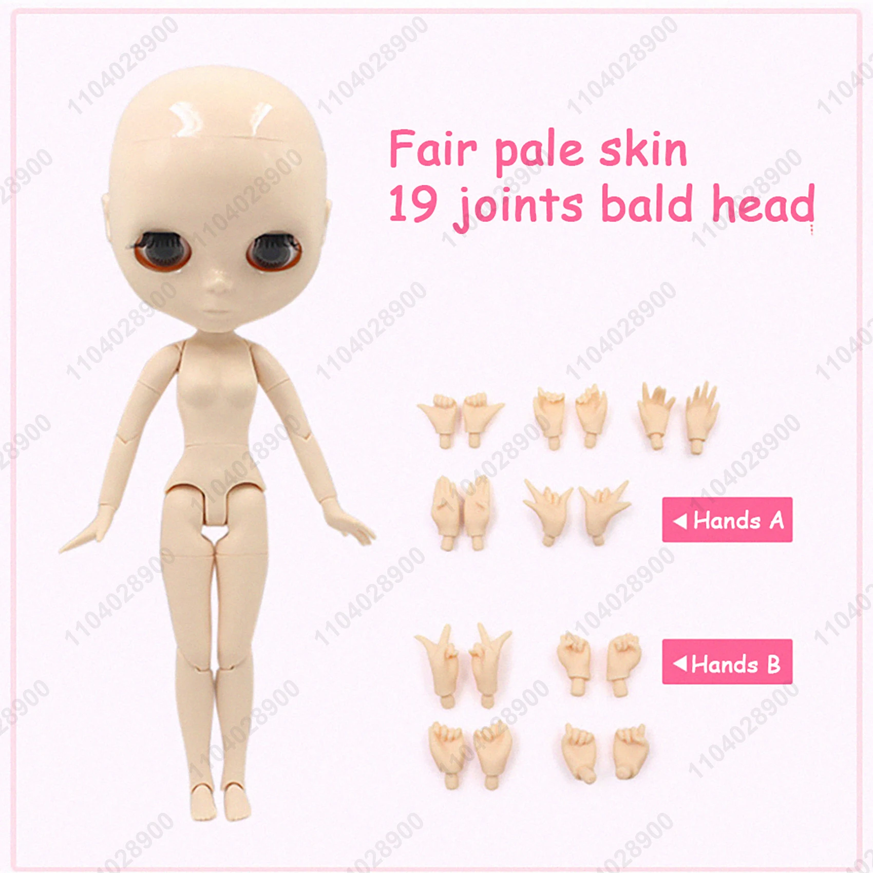ICY DBS Blyth Puppe 19 Gelenke 30 cm 1/6 Maßstab BJD Körper Glatze Keine Perücke Unbemalt DIY Make-up Praxis Kostüm Puppe für Sammler – Detail 7