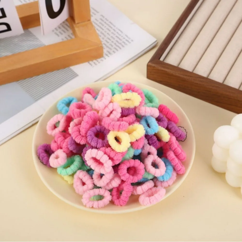 

500pcs Seamless Basic Hair Rope Set Candy Color Korean Style Rubber Band Durable Hair Accessories Colorful Hair Tie Daily
