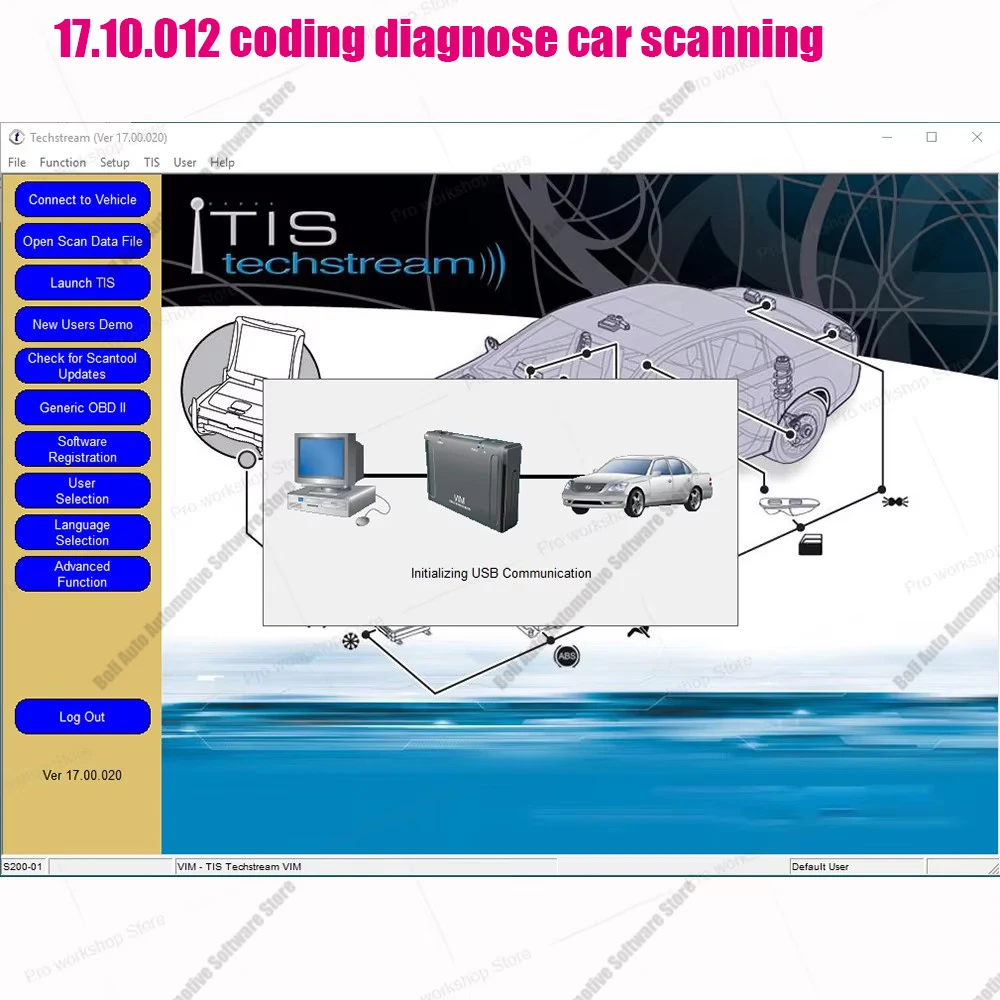 2024 For Toyota Techstream V16.30.013 scanning software ECM ECU +Techstream17.10.012 coding diagnose car scanning OTC Scanner