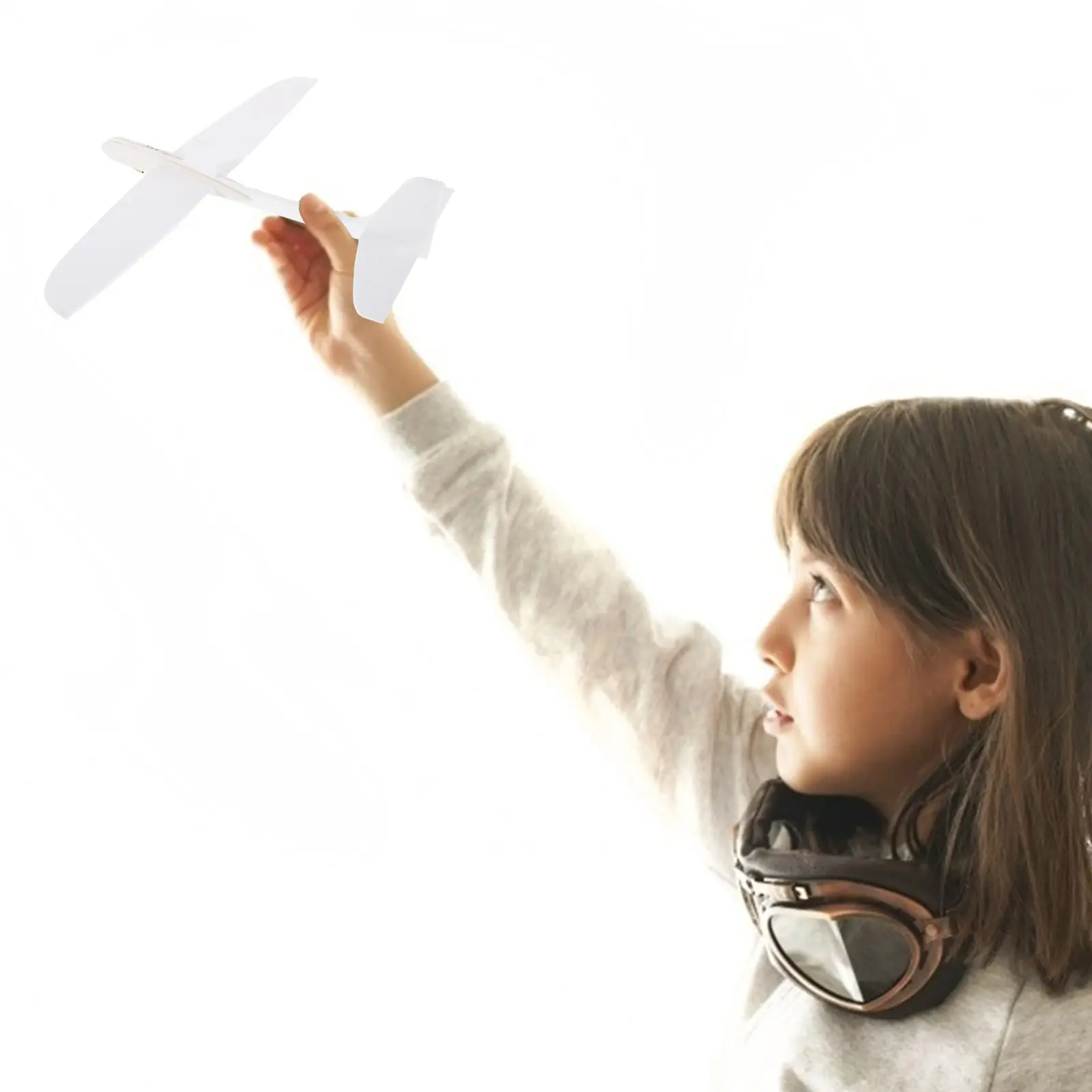 

White Foam Glider Airplane DIY Paintable Unfinished Outdoor Throwing Throw Gliding Foam Plane Flying Airplane Flying Toys