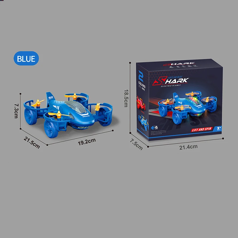 Electric Shark - Airplane Car Toy | 360° Rotation and Lifting, Holiday Gift (Batteries Not Included)