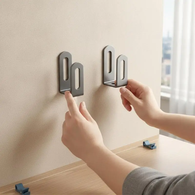 No-Drill Adhesive Router Wall Mount 2Pcs Self-Adhesive Power Storage Rack for WiFi Router Cable Organizer Home Use