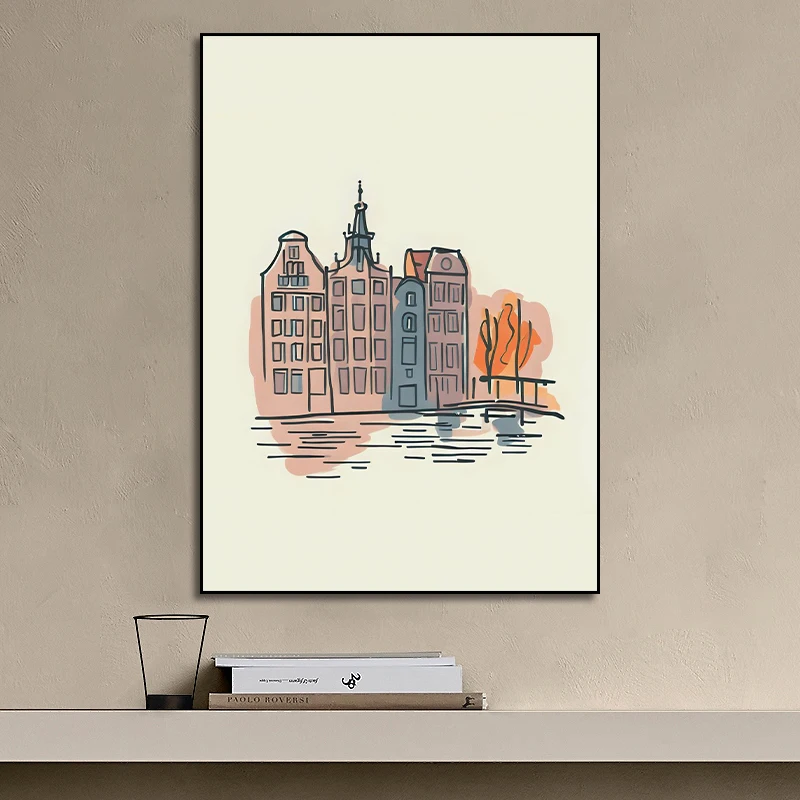 Minimalistic City Art Posters New York Tokyo Amsterdam Cologne Canvas Painting Print Minimalist Wall Art Picture Home Decor