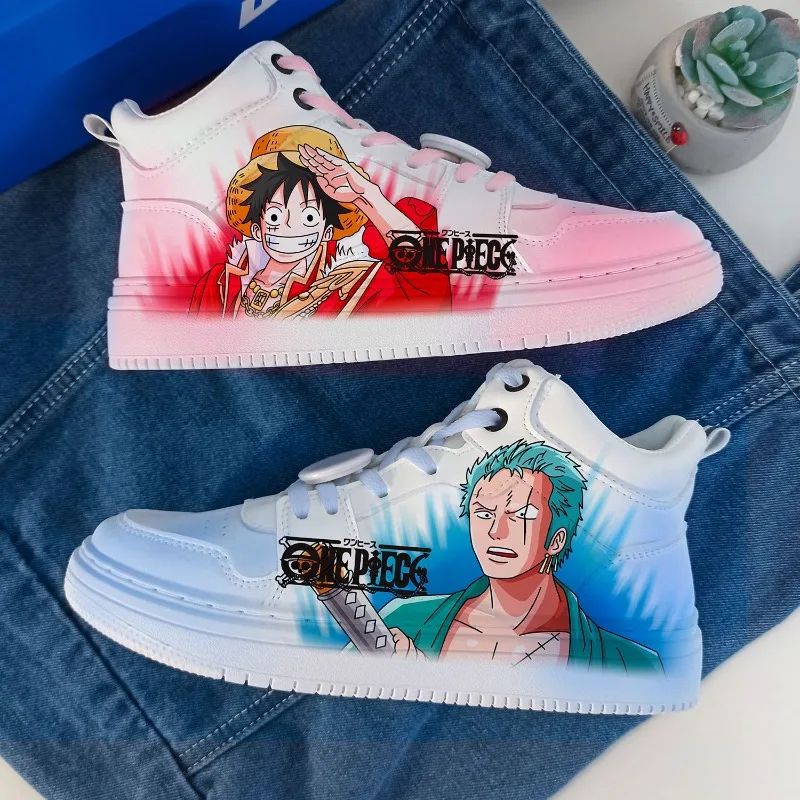 

New One Piece Anime Male and Female Students Cartoon Personality Sneakers Versatile Breathable Fashionable Casual Shoe Wholesale