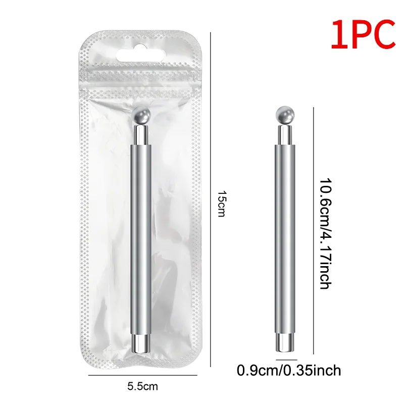 1PC Nail Art Magnetic Stick Cat Eye Magnetic Ball Aluminum Handle Cylindrical UV Gel Magnet Tools Double End Nail Design Tools.