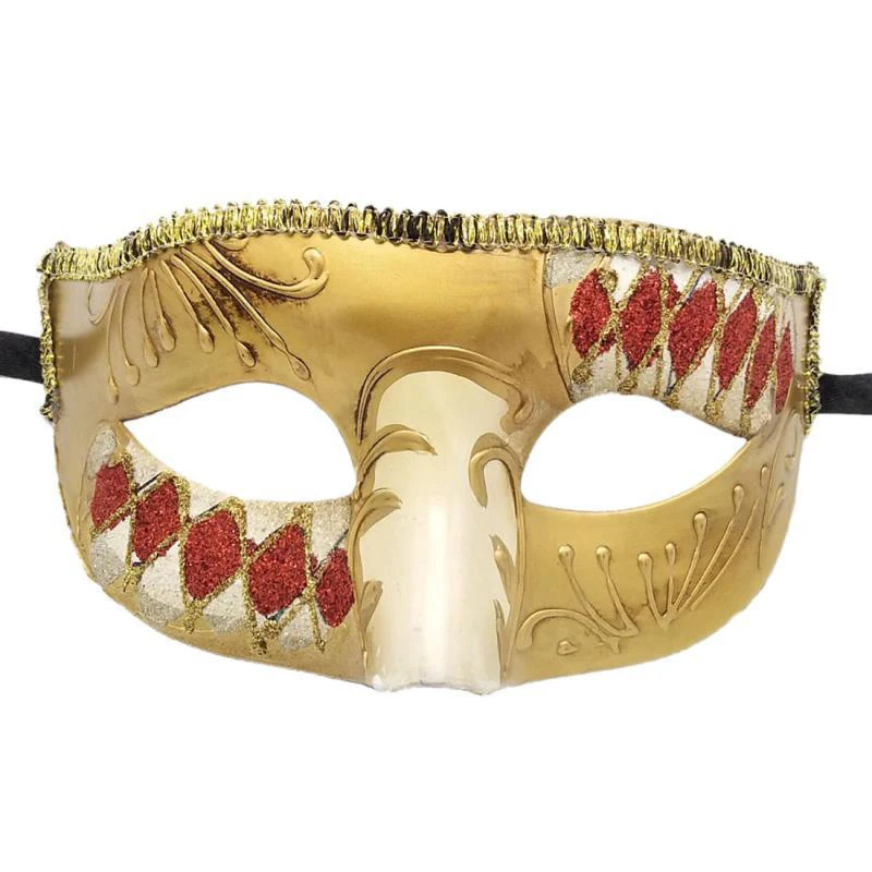 Máscara de Mascarada para hombres y mujeres, accesorios de baile de graduación, Aldult a cuadros Multicolor Vintage, Halloween, Carnaval, Pascua, fiesta de Cosplay, negro, moda