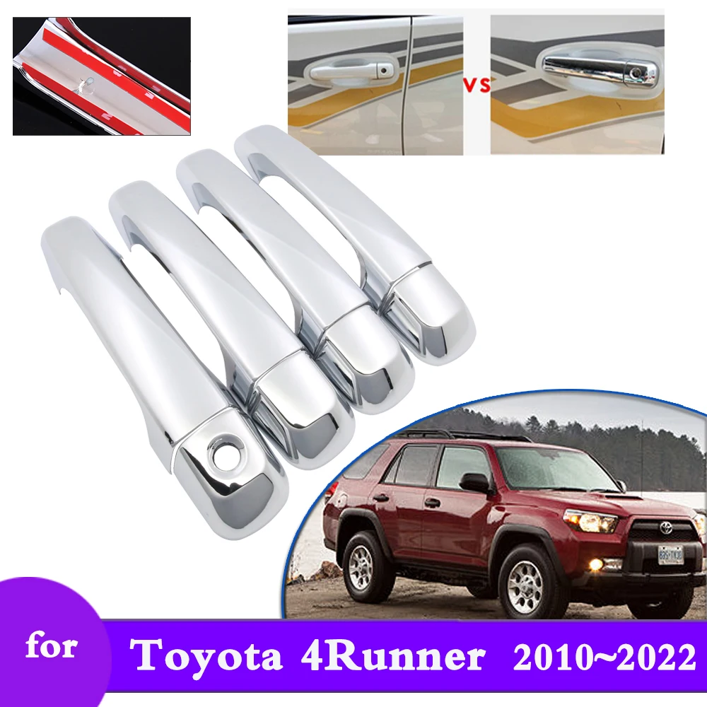 

Хромированная внешняя дверная ручка для Toyota 4Runner 4 Runner 5-го поколения 2010 ~ 20222, внешние защитные аксессуары для автомобиля, стильные наклейки