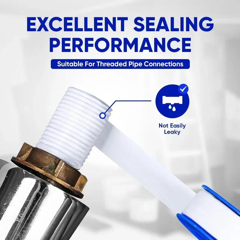 PTFE ช่างประปาเทปความหนาแน่นสูงเทปปิดผนึกท่อกันน้ําแก๊สประปาด้ายเทปสีขาว Water Sealant Seal สําหรับหัวฝักบัว