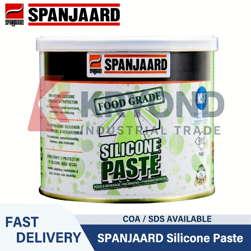SPANJAARD Silicone Paste 500g Water Resistant Non Melting Lubricant for O Rings Valves Electrical Connectors and Rubber Seals