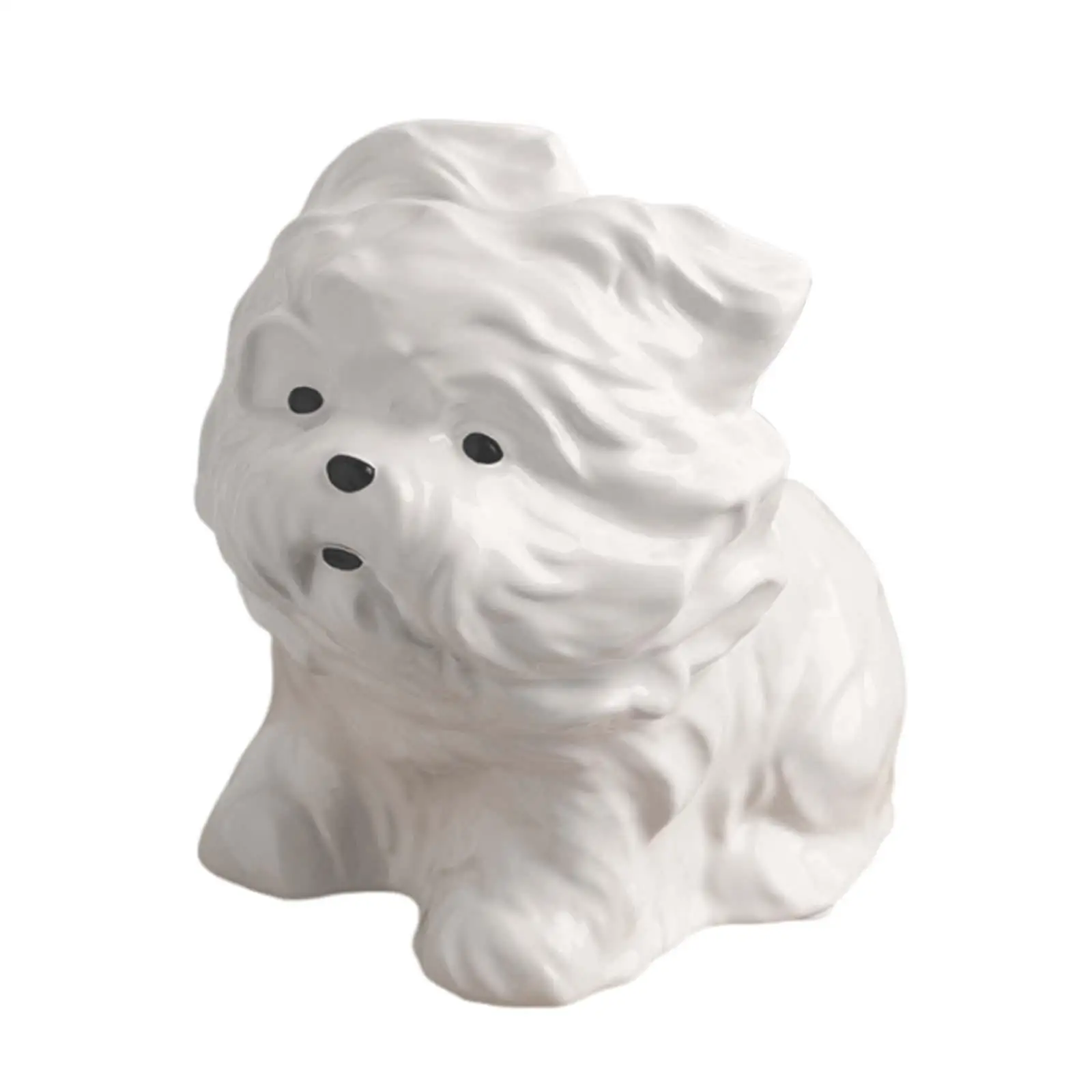 

White Dog Statue Tissue Box Animal Figurine Multifunctional Art Crafts Craft Decor Modern Decorative Cute Decoration Ornament