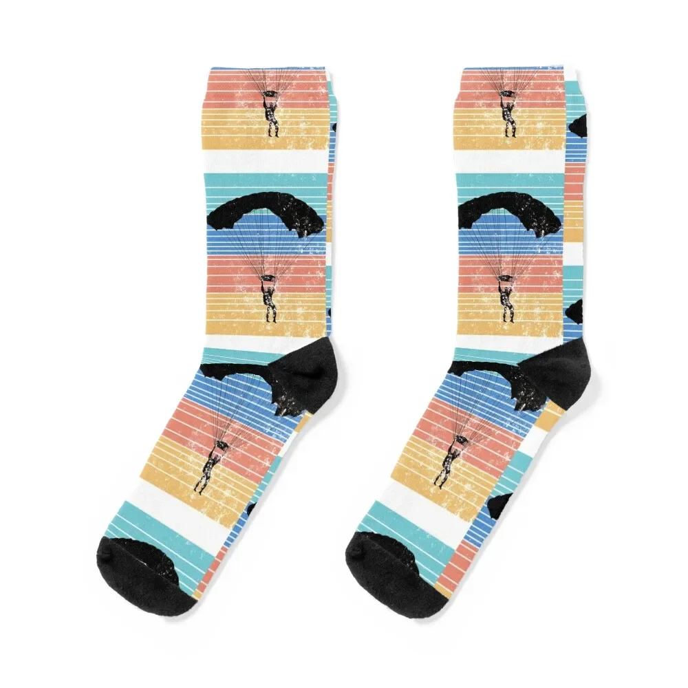 skydiver retro design Socks cartoon hip hop valentine gift ideas winter gifts Socks For Man Women's