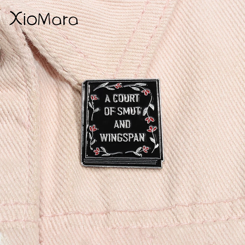 A Court Of Smut And Wingspan Book Enamel Pin Magic Fantasy Novel Inspiration Brooch Lapel Badge Fashion Jewelry Gift For Friends