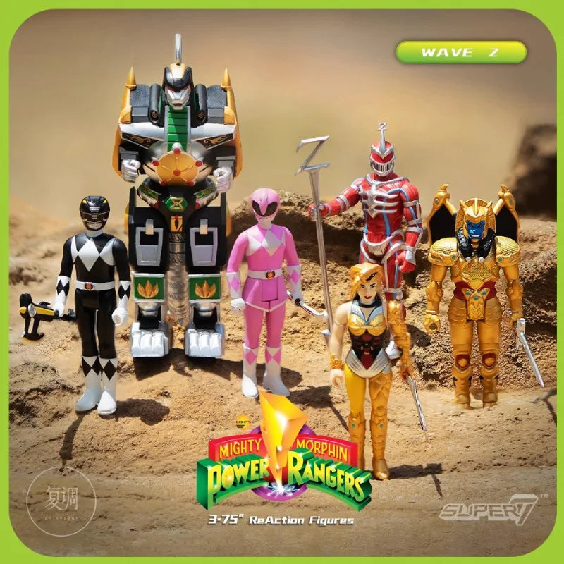 In Stock Super7 Power Rangers ReAction Figure General Skywolf Anime Model Collection Doll Halloween Gift