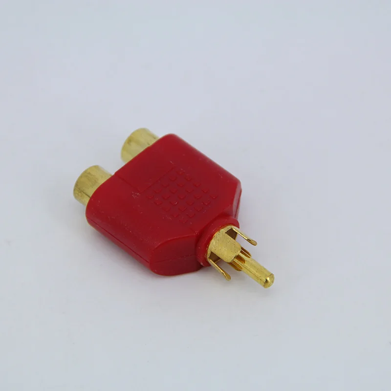 1 uds/4 Uds chapado en oro Audio Video 1 Rca macho a 2 rca hembra 2-RCA convertidor divisor AV acoplador conector adaptador enchufe