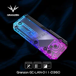 Granzon GC-LAN-O11-D360Lian Li O11D Displate Plate Armor Version Waterway Board GFM Pump Optional Defletor 5V ARGB