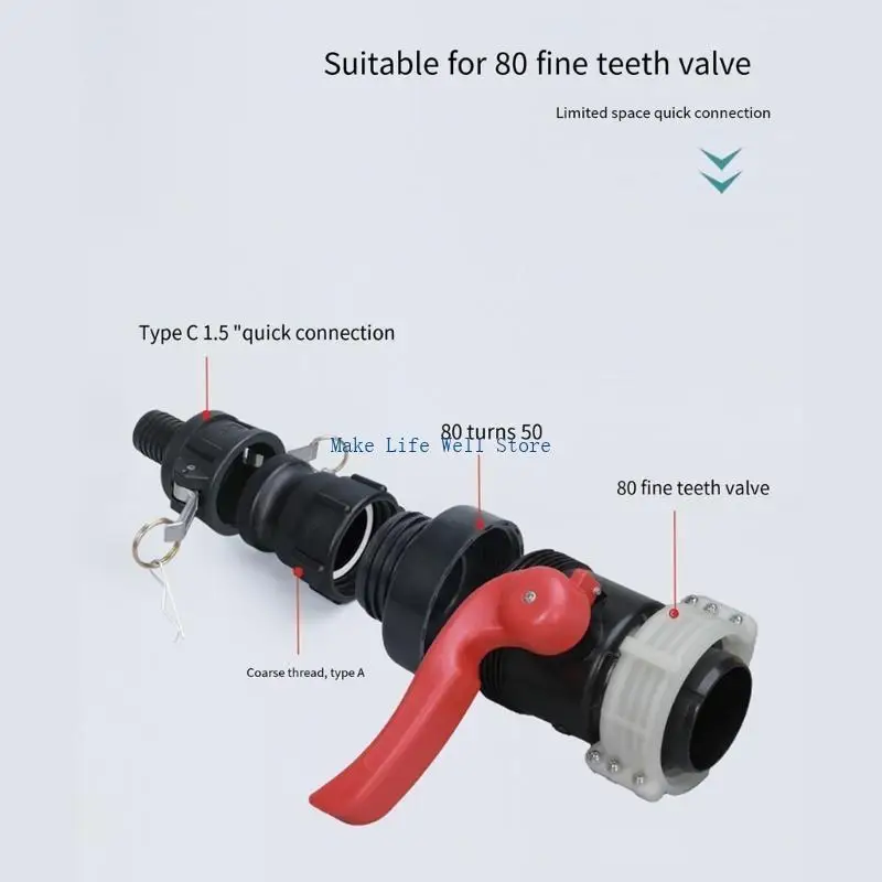 Cams Lock Adapter IBC Fuels Adapter Connector C Type Quick Fitting Easy Use