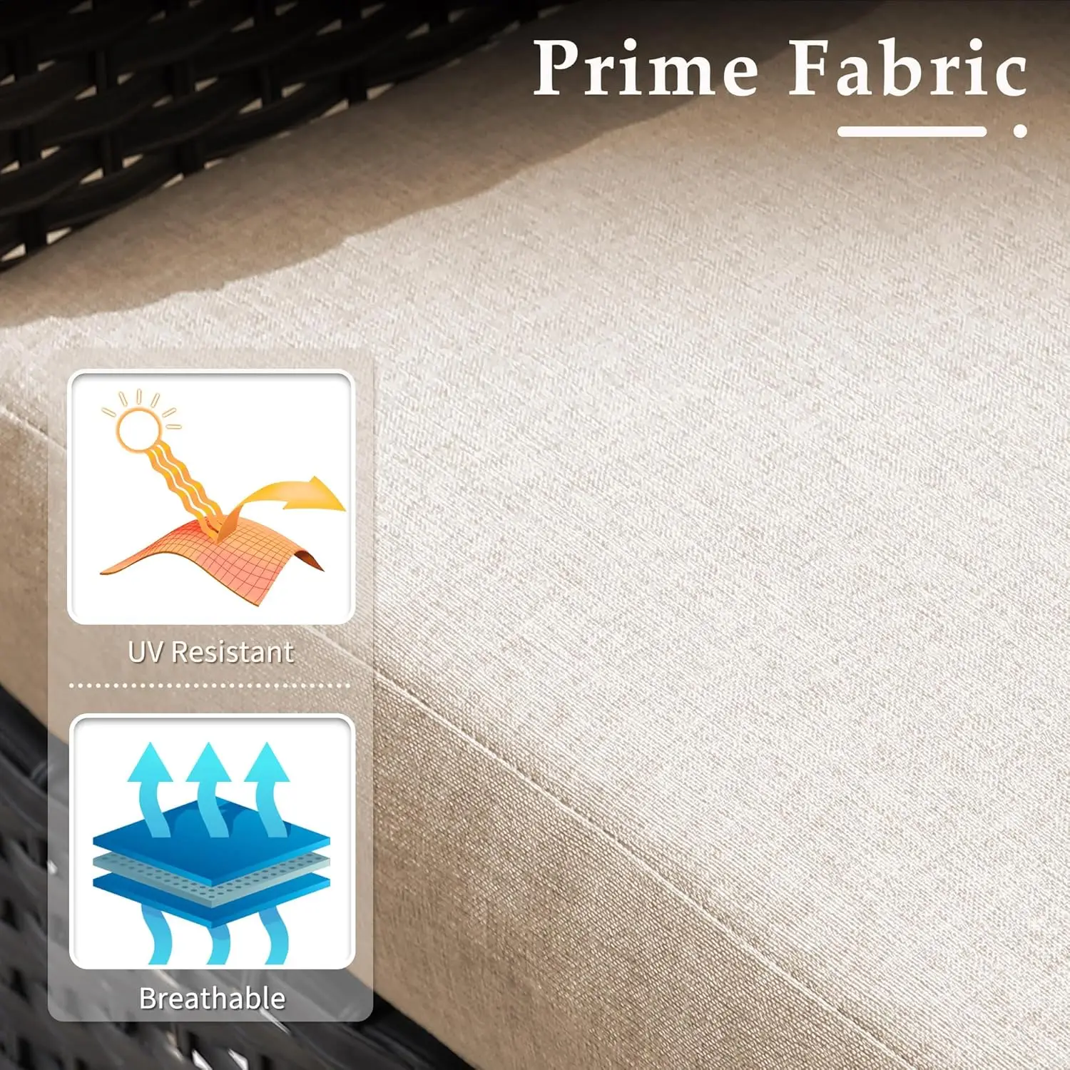 4-Piece Wicker Patio Furniture Set All-Weather Rattan Conversation Bistro Loveseat Chair and Table Set for Balcony Backyard