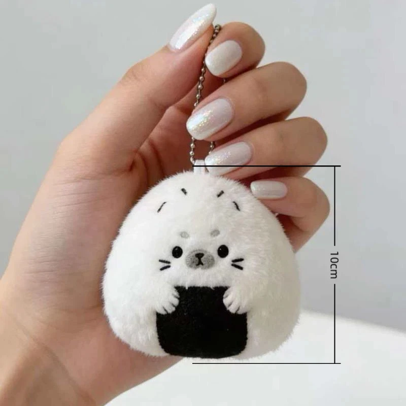 1/2PCS Sushi Seal Stuffed Animal Bag Charm Kawaii Rice And Vegetable Seal Plush Keychain Soft Penguin Pendant Keyrings Gifts view 6