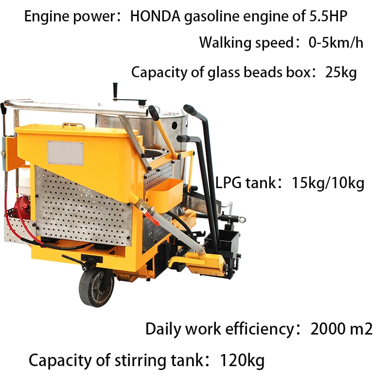 TW-A Hand-Pushed Asphalt Thermoplastic Road Marking Machine for Traffic Paint