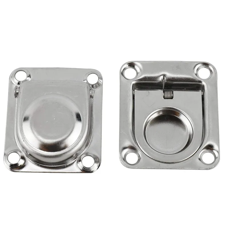 

ISURE MARINE 2PCS Stainless Steel Boat Deck Pull Lift Handle Flush Locker Latch Buckle