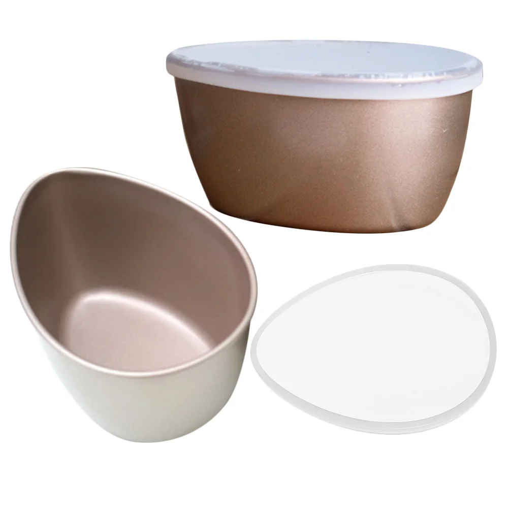 

2pcs Steamer Bowls Carbon Steel Egg-Shaped Multi-Function Pudding Cups Kitchen Serving Food Cooling Containers