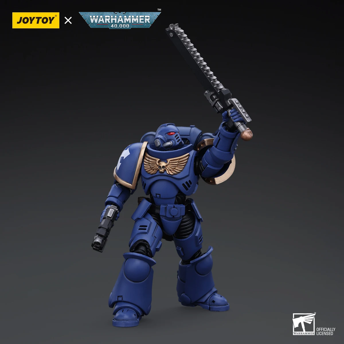 JOYTOY Warhammer 40K figura de acción Ultramarines Outriders hermano Catonus estatuilla hermano Valtus figura móvil conjunta modelo de juguete