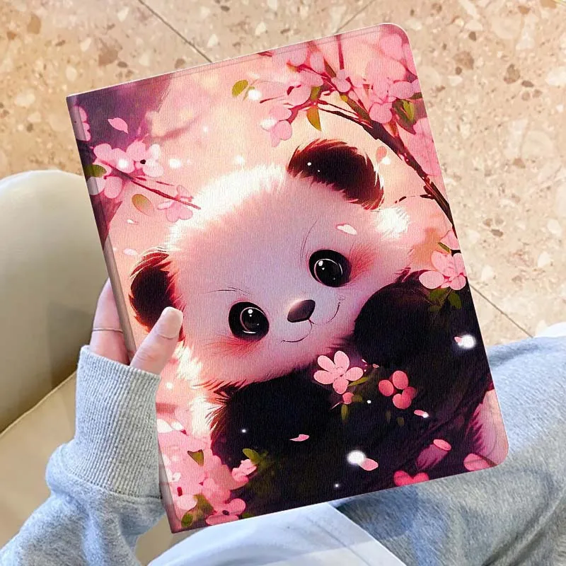 

Чехол для планшета Samsung Galaxy Tab S10 S9 S8 S7 Lite FE Plus с милым рисунком панды, устойчивый к царапинам, с подставкой для стилуса