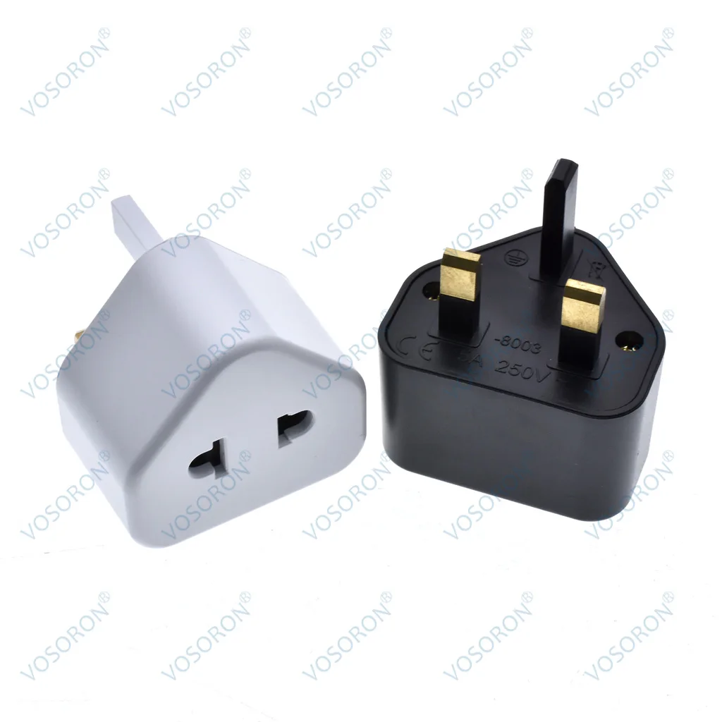 EU US 2 Pin To UK 3 Pin Plug AC Universal Adapter Travel Converter British G Type Standard Input Plug 5A Fuse