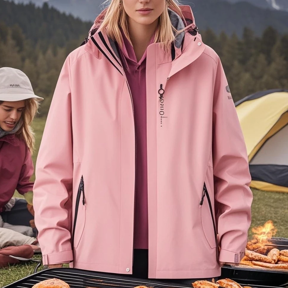 

Autumn Waterproof Climbing Hiking Jacket Women 2025 Hooded Coat Outdoor Trekking Mountain Windbreaker Jackets for Women Raincoat